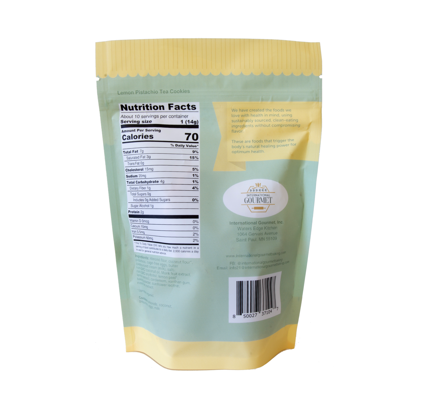 Lemon Pistachio Tea Cookies